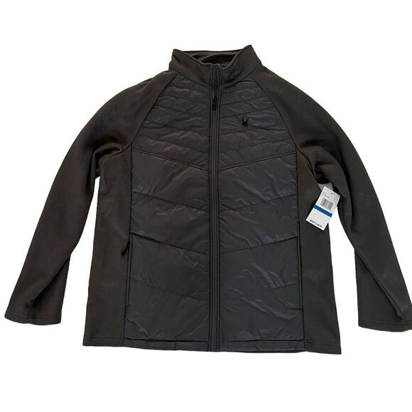 NWT Spyder Puffer‎ Jacket XL Gray. New MSRP $149